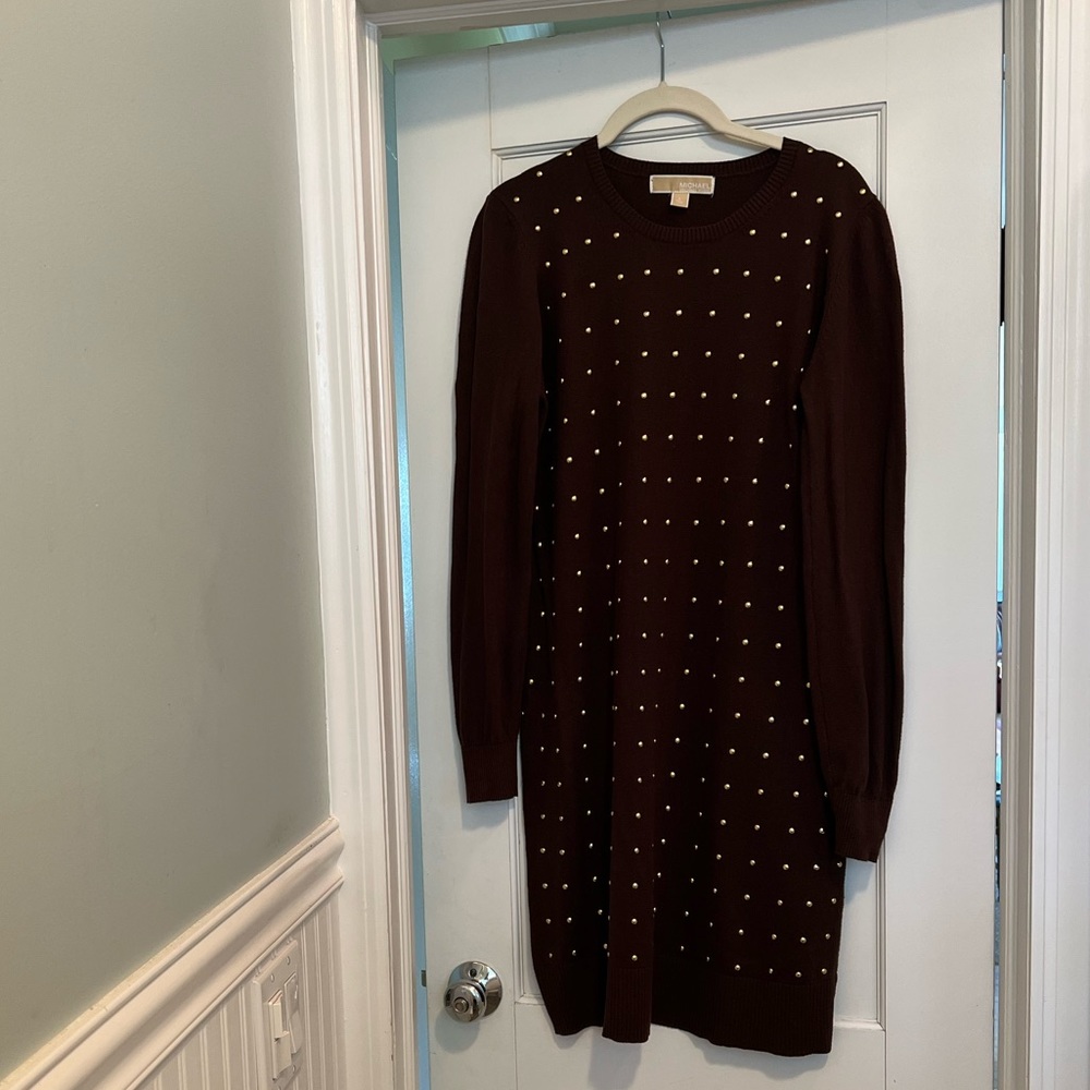 HP! 🎉💕 MICHAEL Michael Kors Studded Sweater Dress - Picture 2 of 5